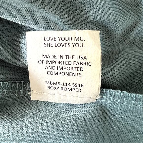 SHOW ME YOUR MUMU Roxy Romper Sage Green Bell Sleeve Womens XL Going Out - Picture 7 of 7